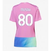 Camisa de time de futebol AC Milan Yunus Musah #80 Replicas 3º Equipamento Feminina 2023-24 Manga Curta